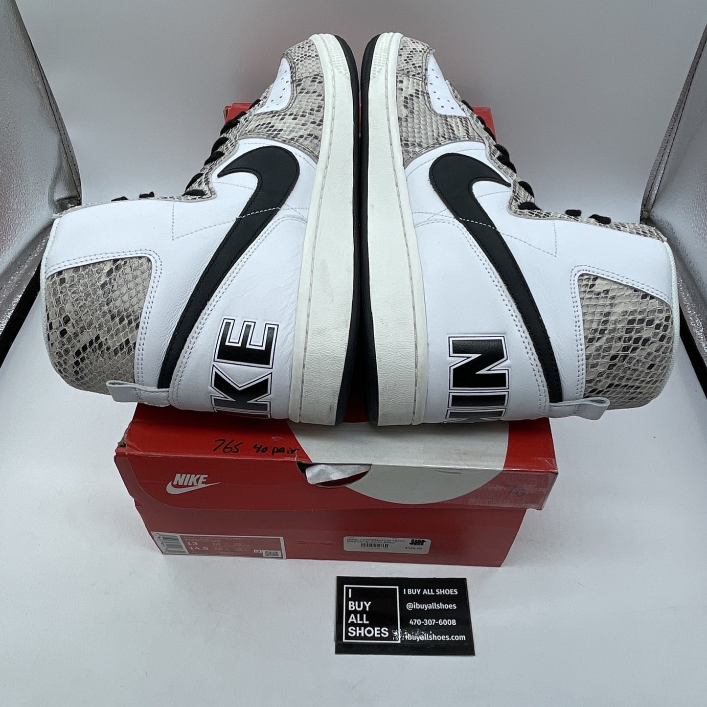 Size 13 - Nike Terminator High Cocoa Snake Black White Leather (FB1318-100)