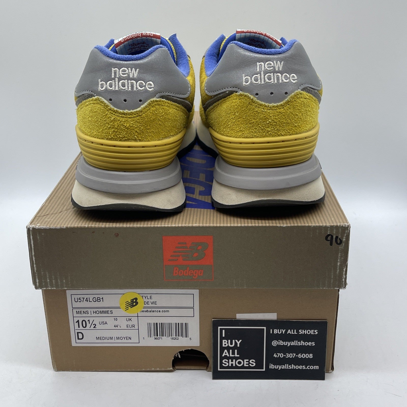 Size 10.5 - New Balance Bodega x 574 Legacy Arrival Yellow Suede (U574LGB1)
