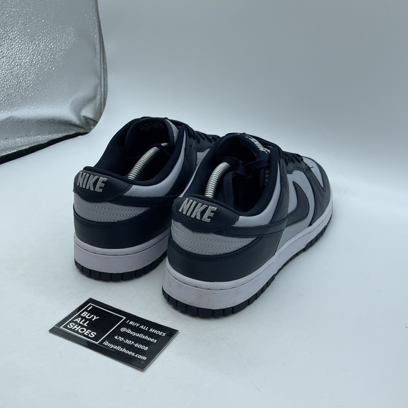 Size 12 - Nike Dunk Low Georgetown Blue Grey Leather (DD1391-003)