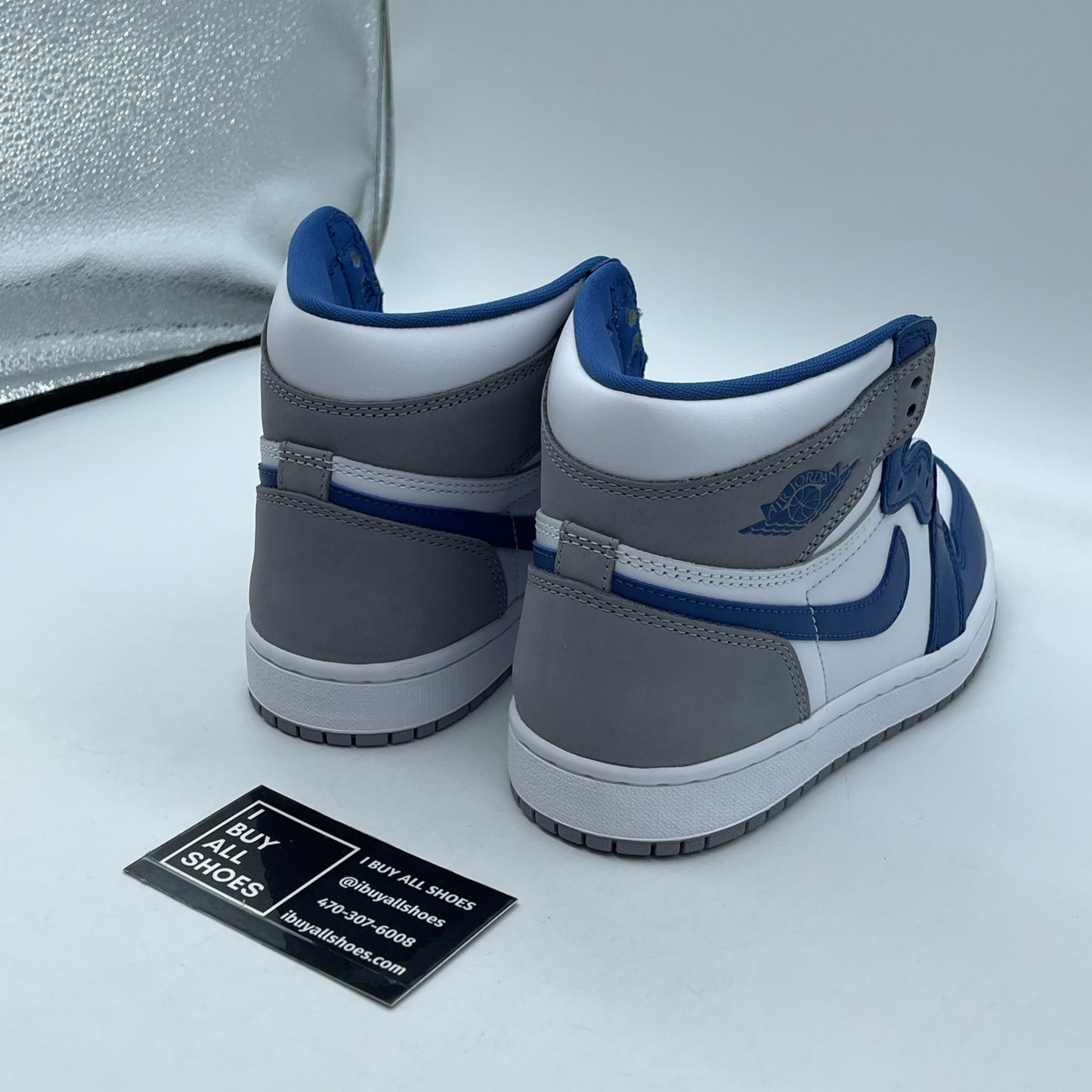 Size 4.5Y - Jordan 1 Retro OG High True Blue Grey White Suede (DZ5485-410)