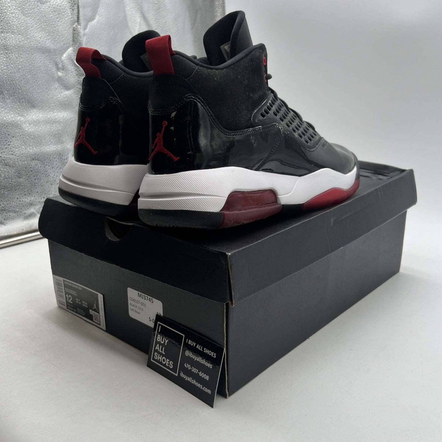 Size 12 - Jordan Maxin 200 Black Gym Red (CD6107-001)