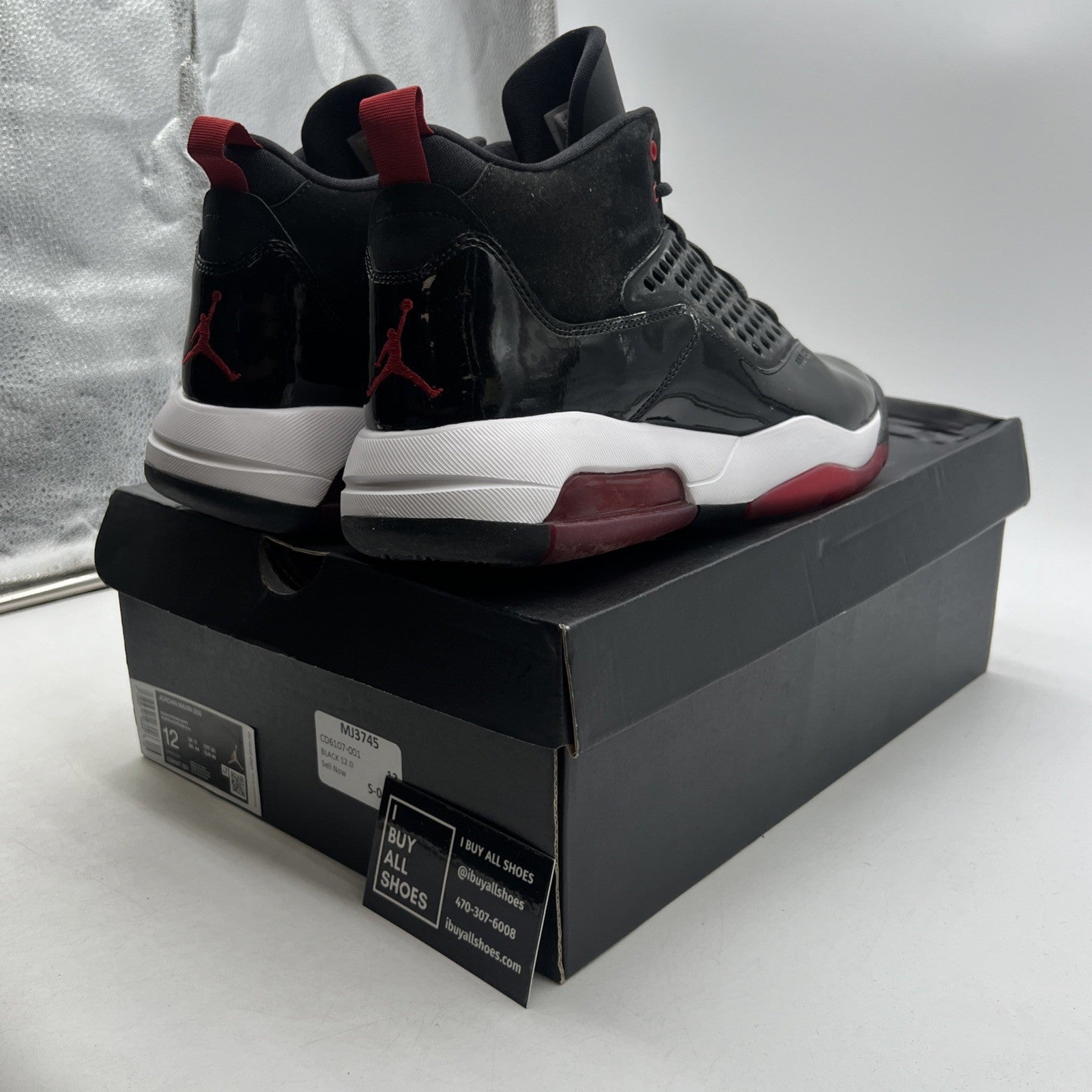 Size 12 - Jordan Maxin 200 Black Gym Red (CD6107-001)