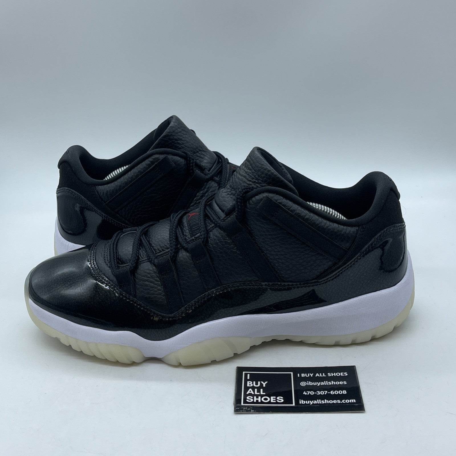 Size 12 - Jordan 11 Retro Low 72-10 Black Grey Suede Leather (AV2187-001)