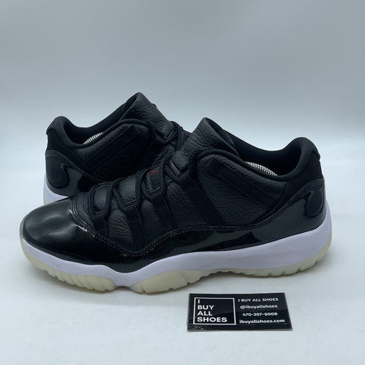 Size 12 - Jordan 11 Retro Low 72-10 Black Grey Suede Leather (AV2187-001)