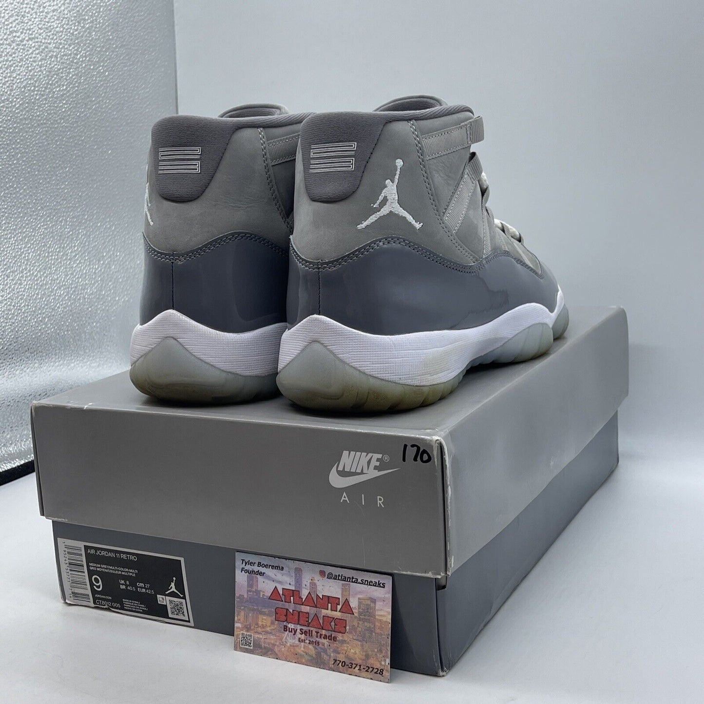 Size 9 - Jordan 11 Retro High Cool Grey Suede White Leather (CT8012-005)