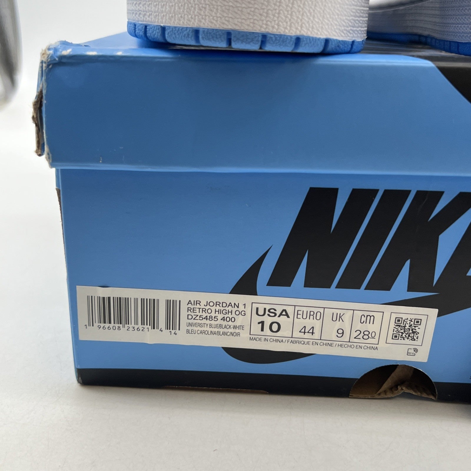 Size 10 - Air Jordan 1 Retro OG High UNC Toe (DZ5485-400)