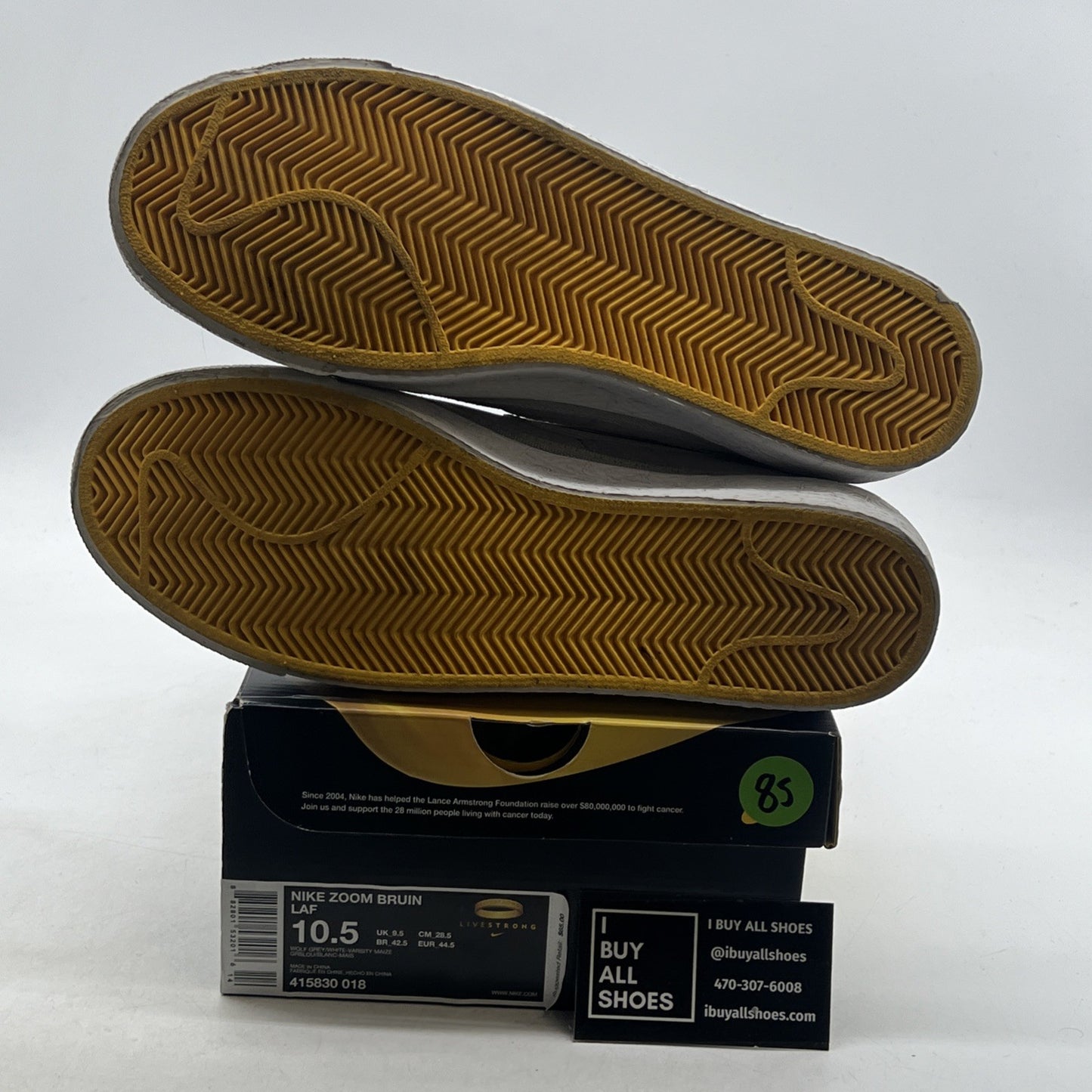 Size 10.5 - Nike Zoom Bruin Laf Grey/White 2010 (415830-018)
