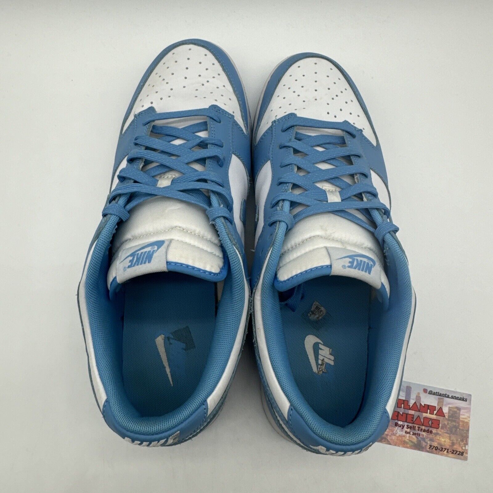 Size 14 - Nike Dunk Low University Blue Unc White Blue Baby Chapel Hill White