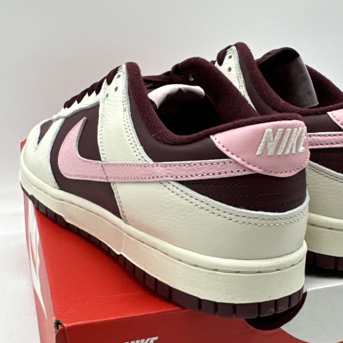 Size 10.5 - Nike Dunk Low Premium Valentine's Day Pink Red Cream Premium Leather