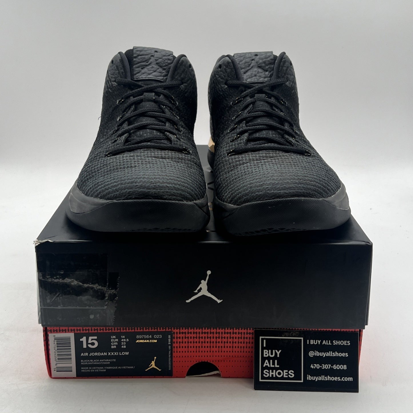 Size 15 - Air Jordan 31 Low Black (897564-023)