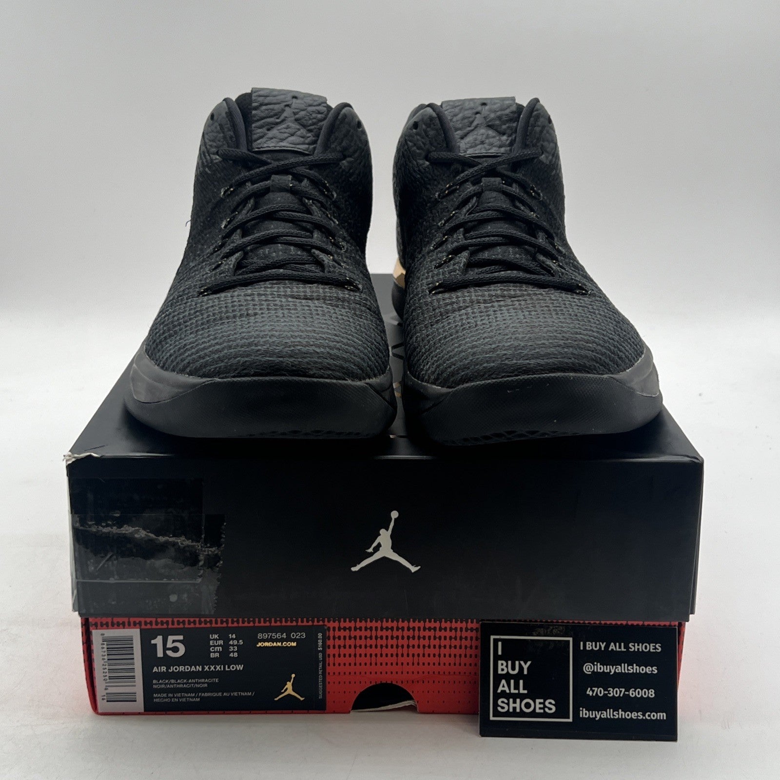 Size 15 - Air Jordan 31 Low Black (897564-023)