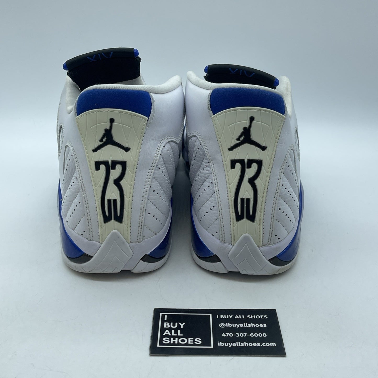Size 12 - Air Jordan 14 Retro Hyper Royal Blue White Leather (487471-104)