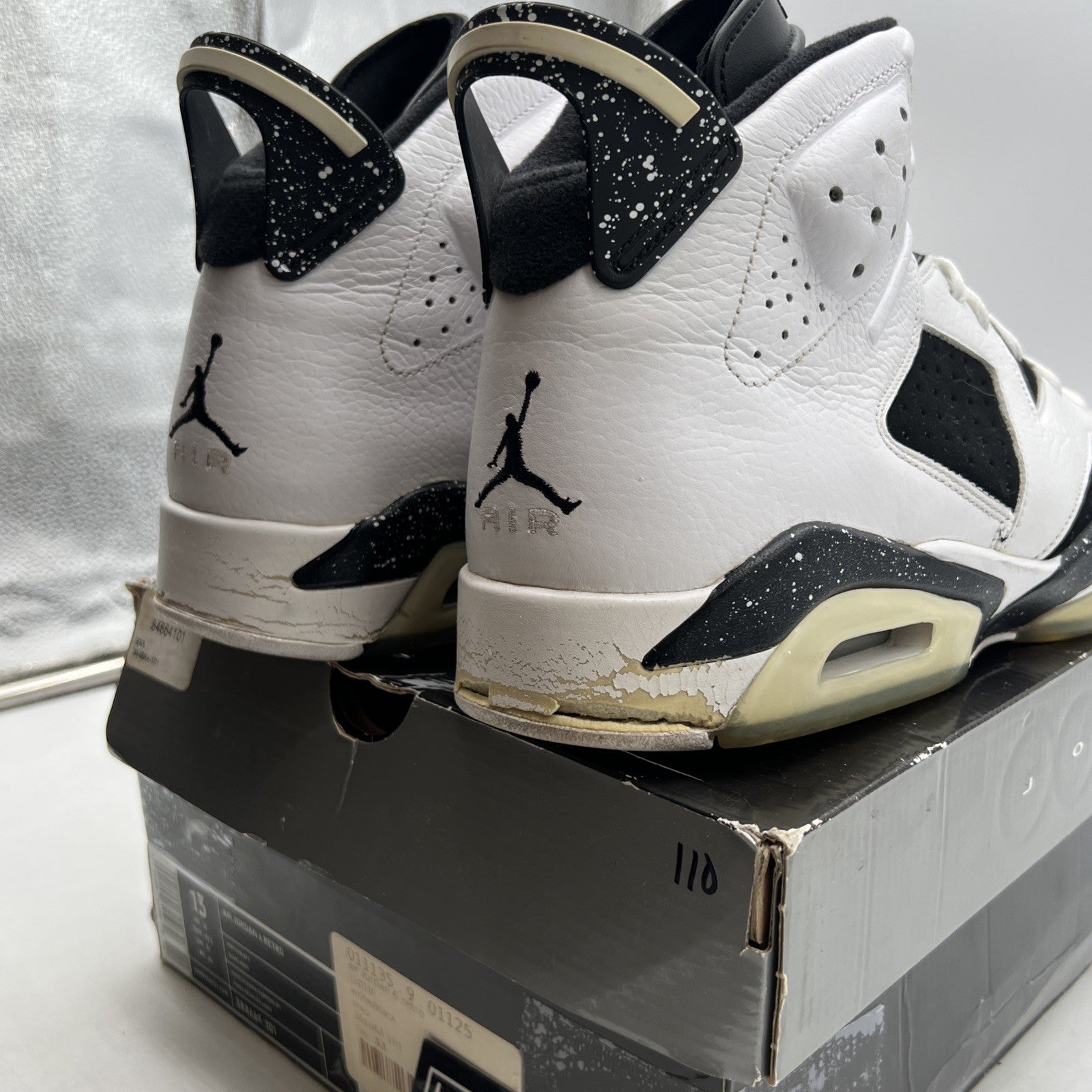 Size 13 - Air Jordan 6 Retro Oreo (384664-101)