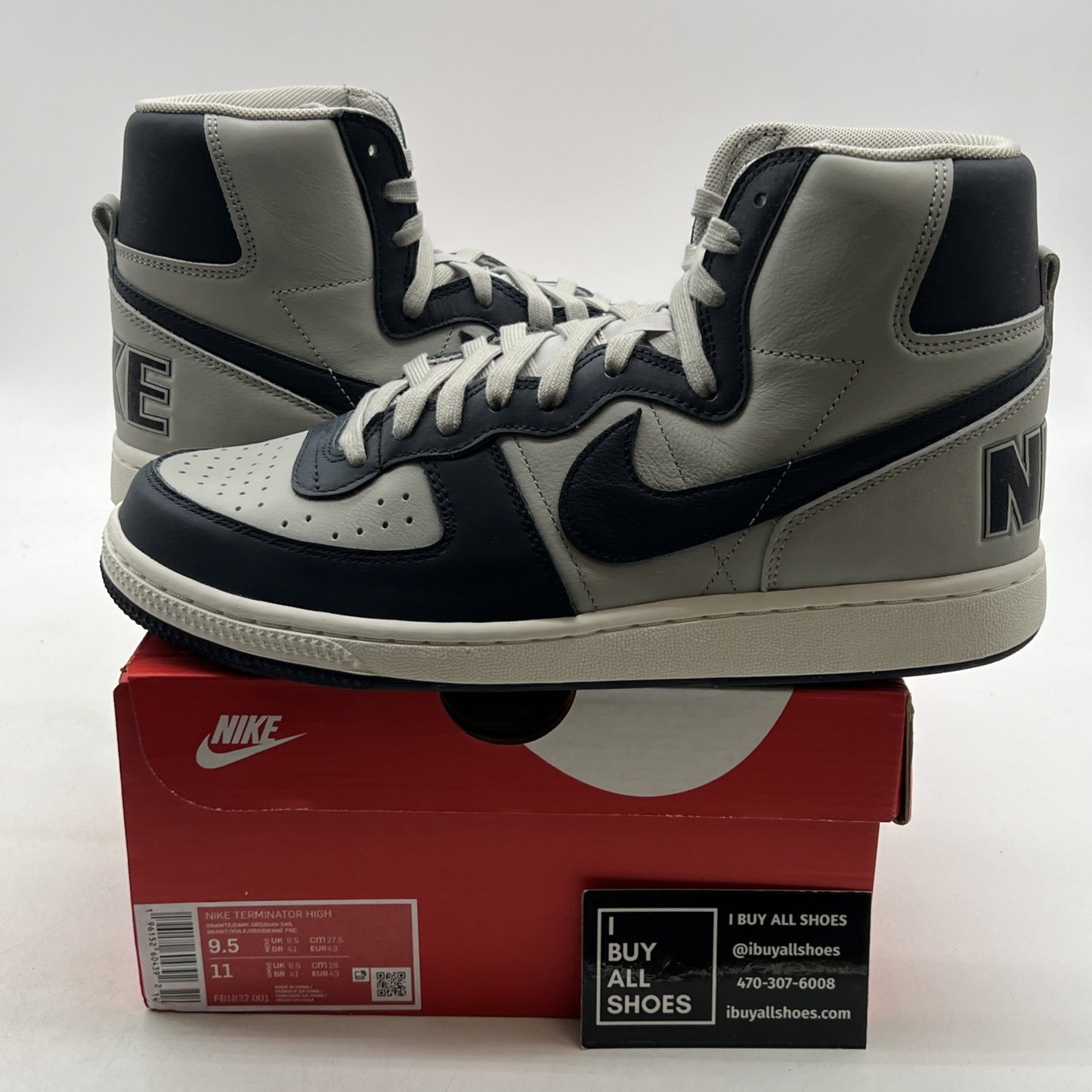 Size 9.5 - Nike Terminator High Georgetown (FB1832-001)