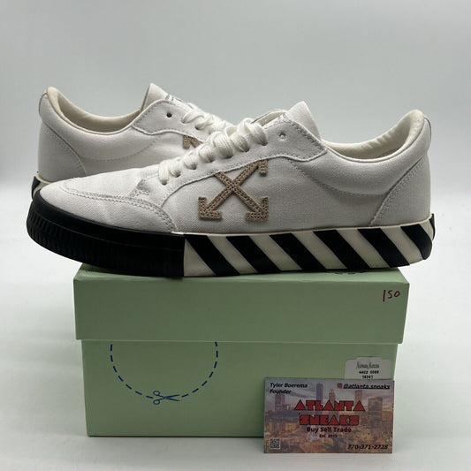 Size 9 - OFF-WHITE VULC SNEAKER 'WHITE BLACK SAND'