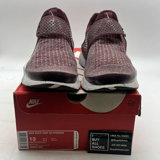 Size 13 - Nike Sock Dart SE Premium Night Maroon (859553-600)