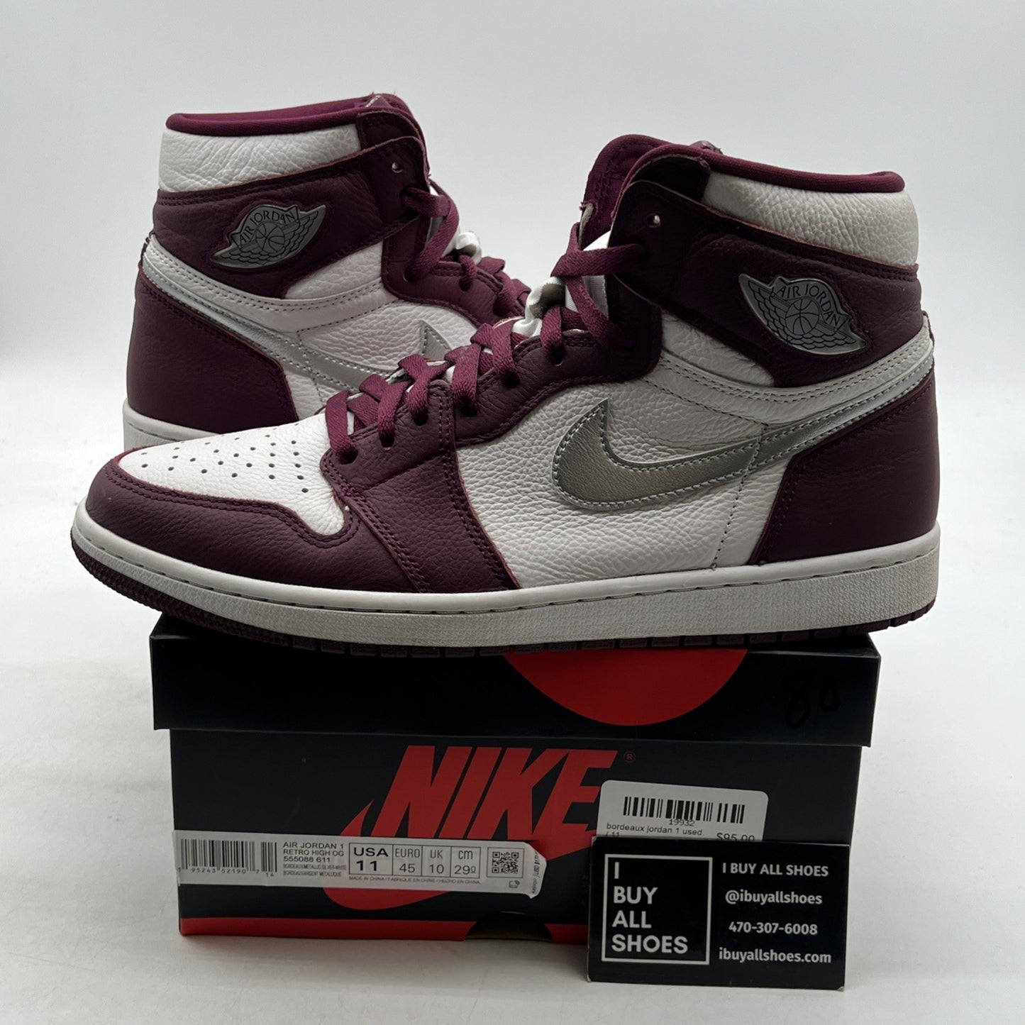 Size 11 - Air Jordan 1 Retro High OG Bordeaux (555088-611)