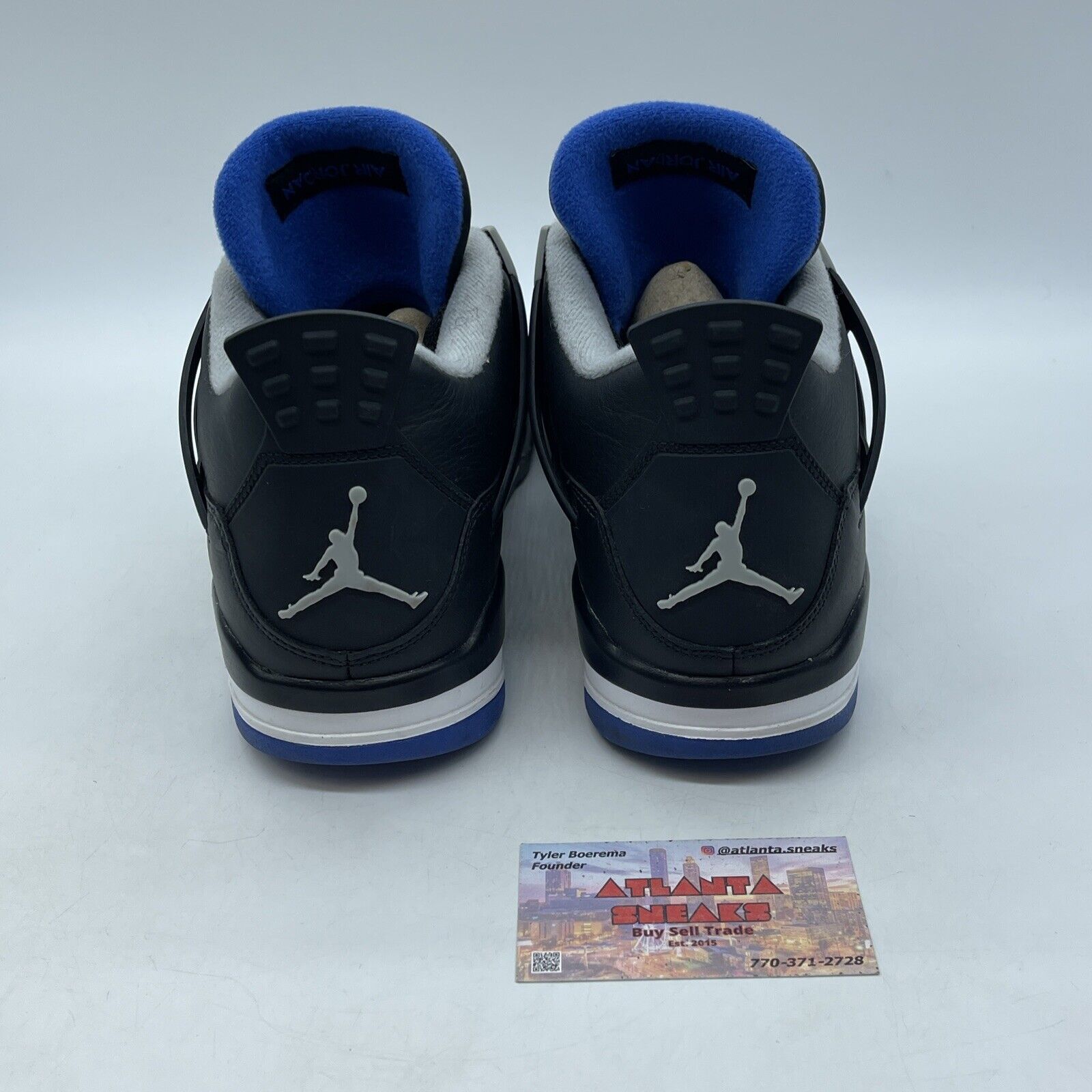 Size 10 - Jordan 4 Retro Motorsports Alternate 2017 Black Leather (308497-006)