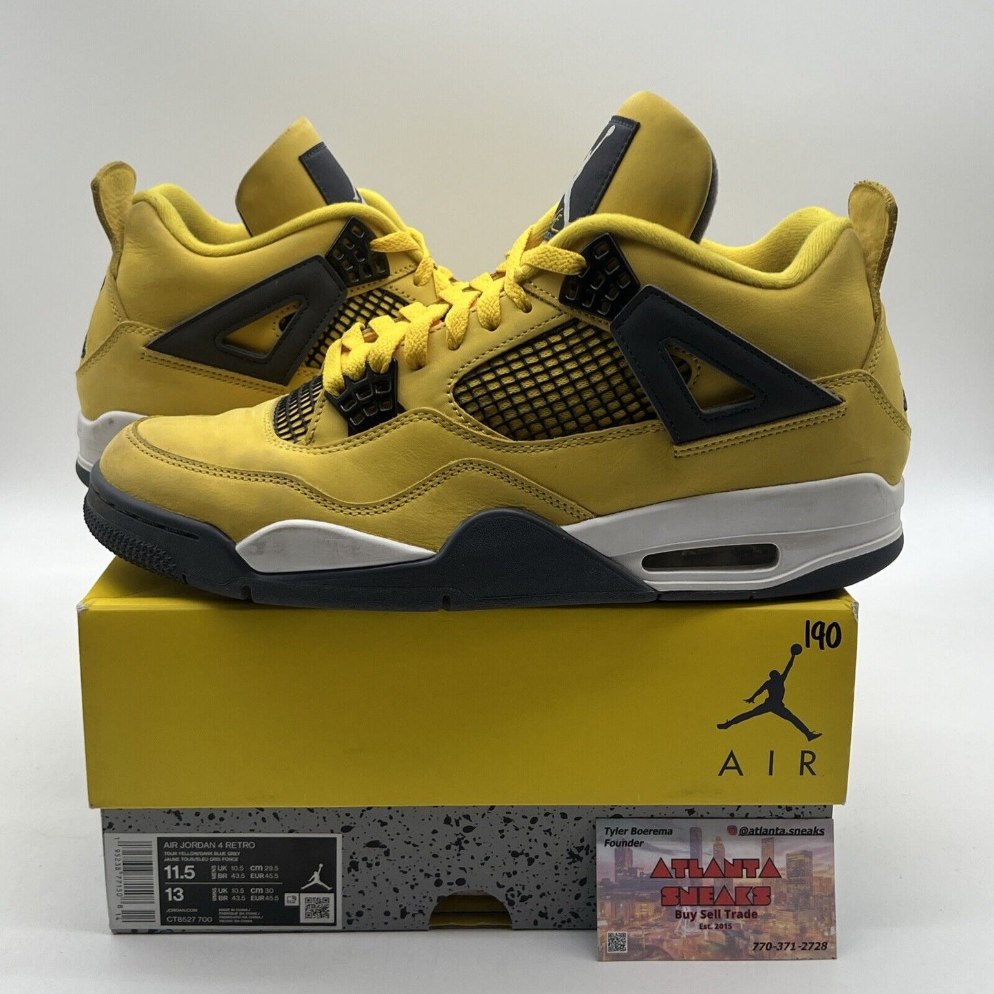 Size 11.5 - Jordan 4 Retro Mid Lightning White Grey Suede (CT8527-700)