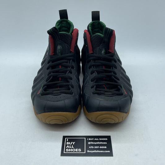 Size 9.5 - Nike Foamposite Pro Gucci Black Red Green Leather (624041-004)