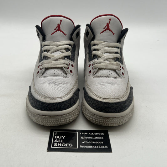 Size 7Y - Air Jordan 3 Retro Denim SE Fire Red 2020  (CZ6634-100)