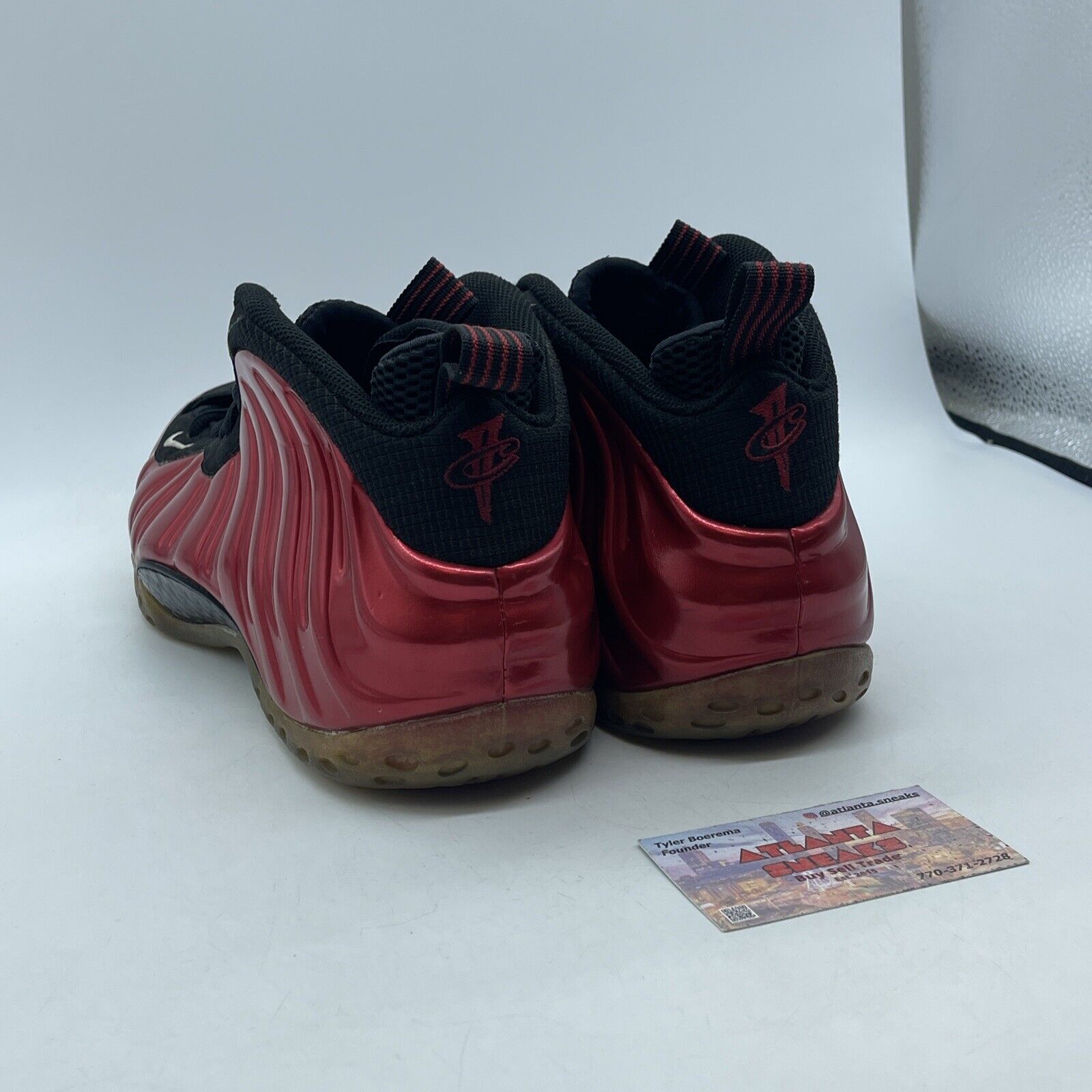 Size 10.5 - Nike Air Foamposite One 2012 Metallic Red Leather Black (314996-610)