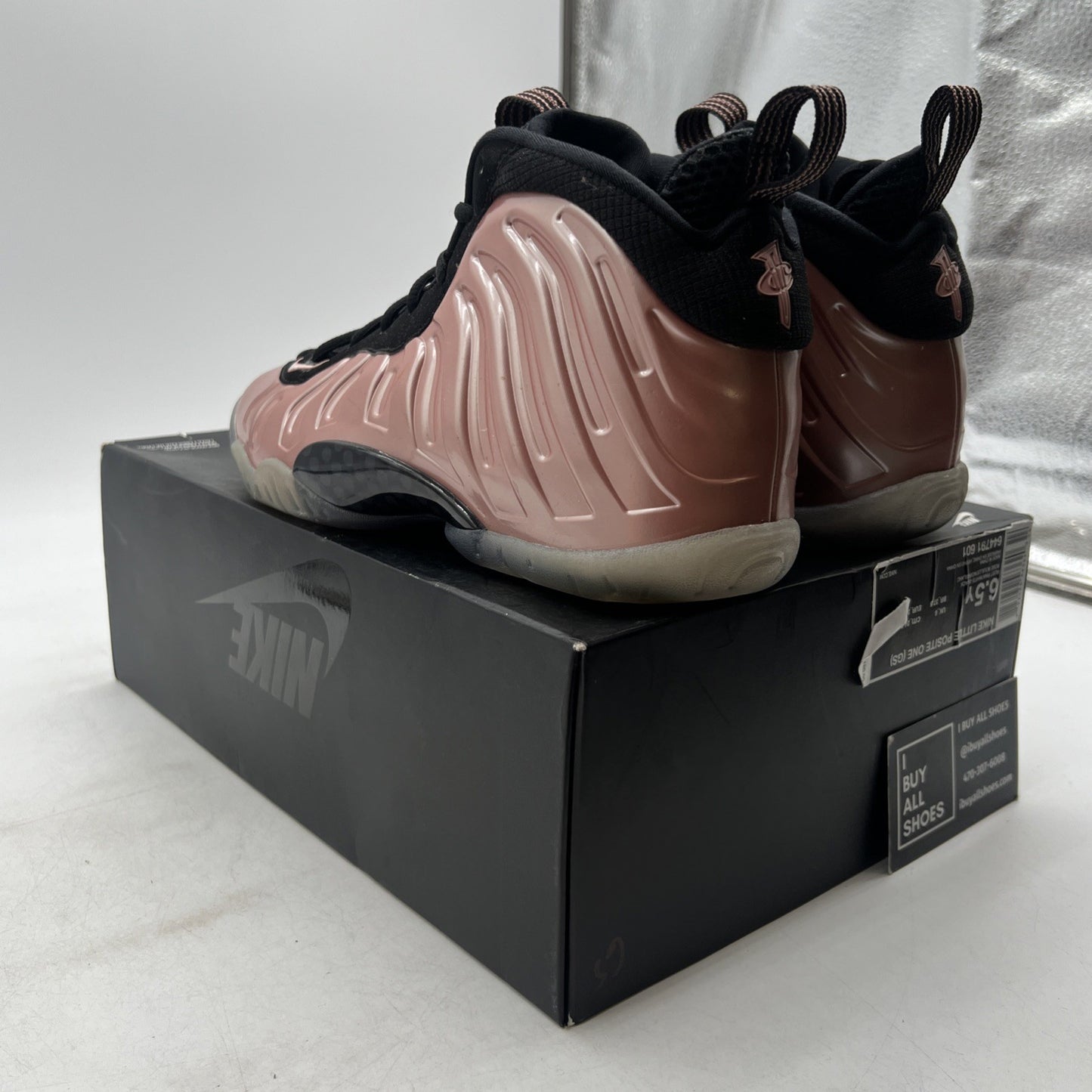 Size 6.5Y - Nike Air Foamposite One Rust Pink Black (644791-601)