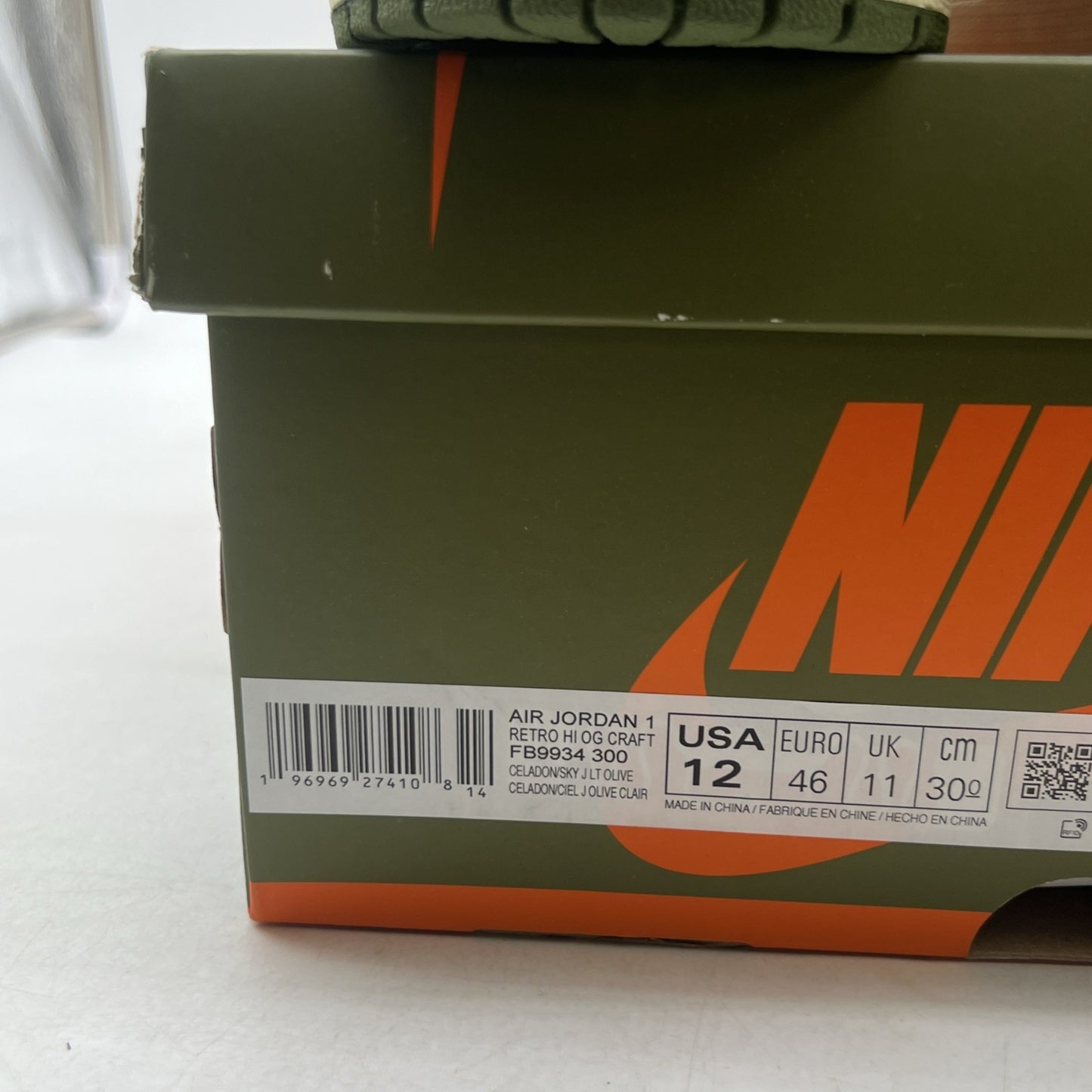 Size 12 - Air Jordan 1 Retro OG Craft High Celadon (FB9934-300)