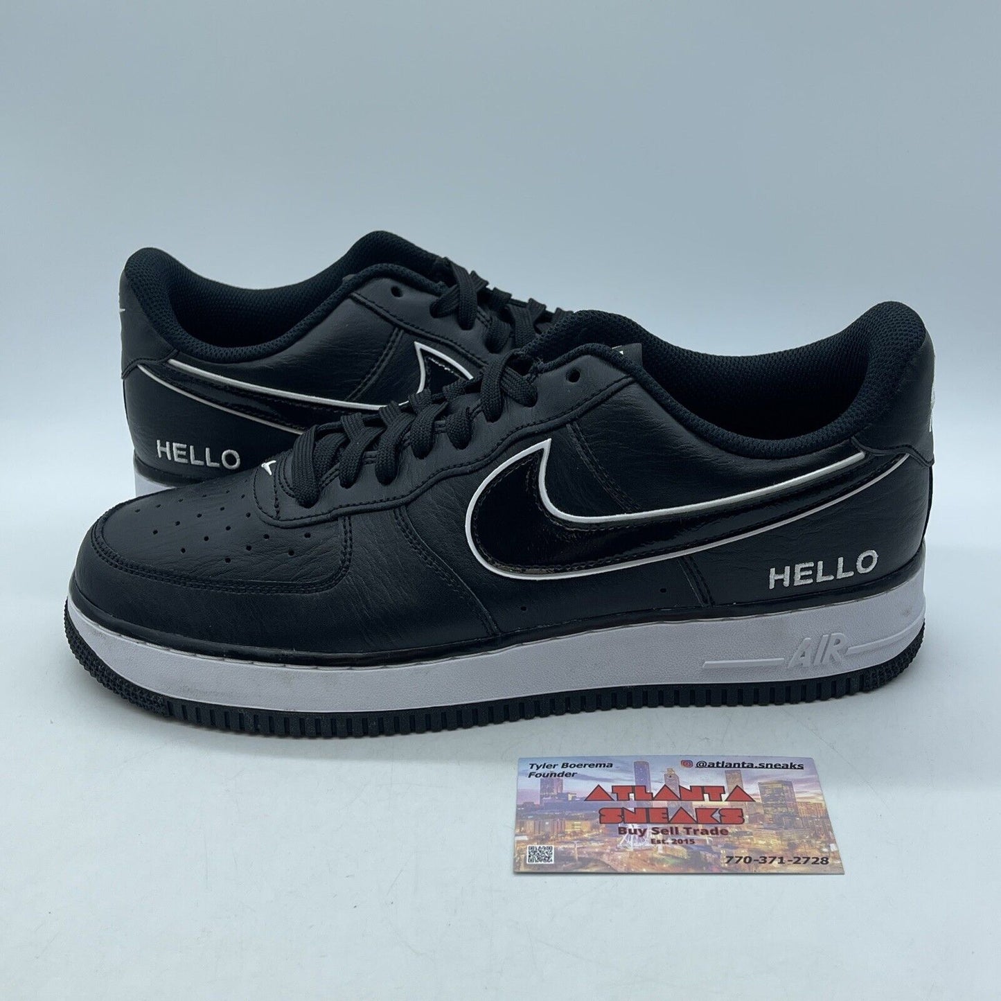 Size 9.5 - Nike Urbanstar x Air Force 1 '07 LX HELLO Pack - Black (CZ0327-001)