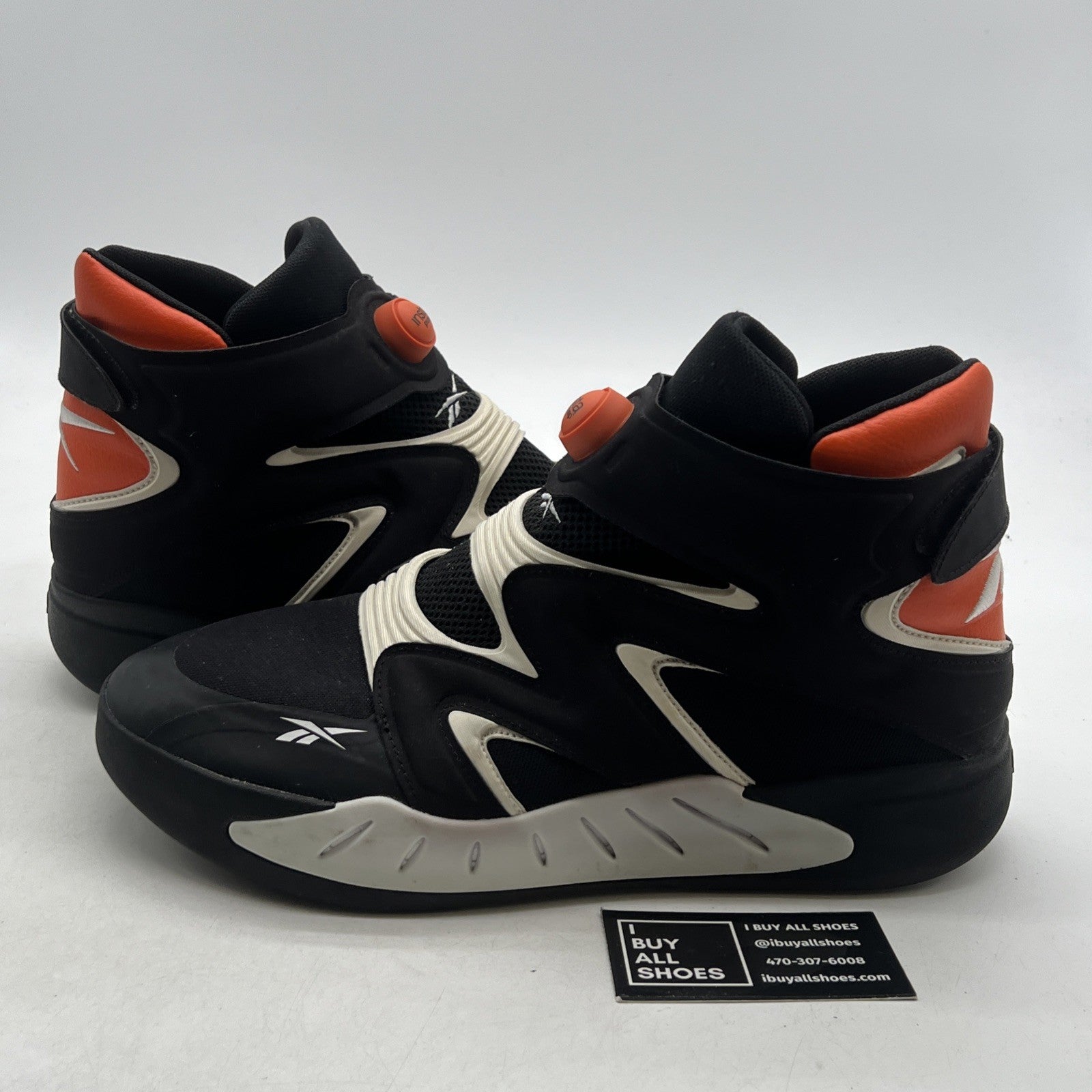Size 12 - Reebok Basketball Shoes Black White Classics Instapump Fury Zone
