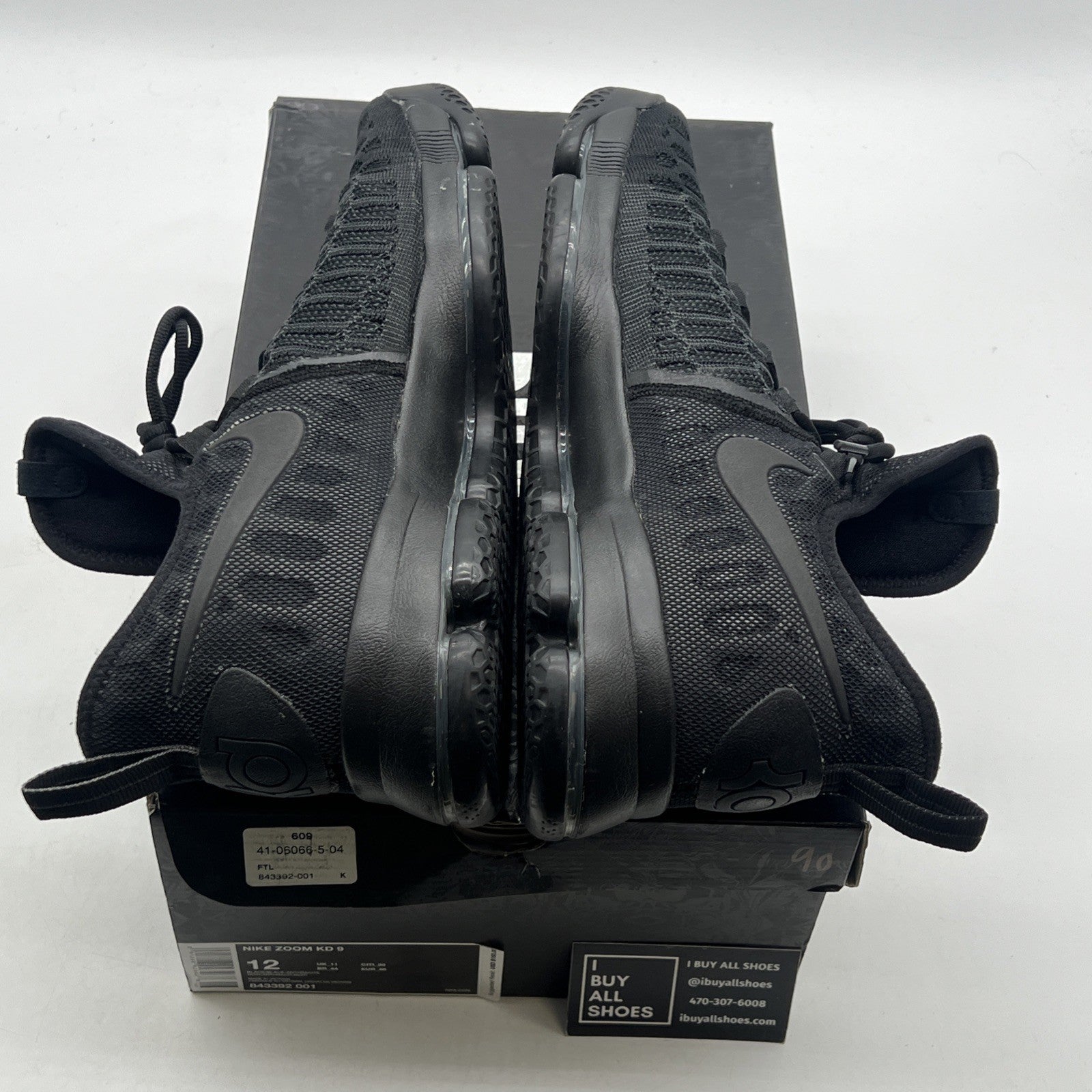 Size 12 - Nike KD 9 Black Space (843392-001)