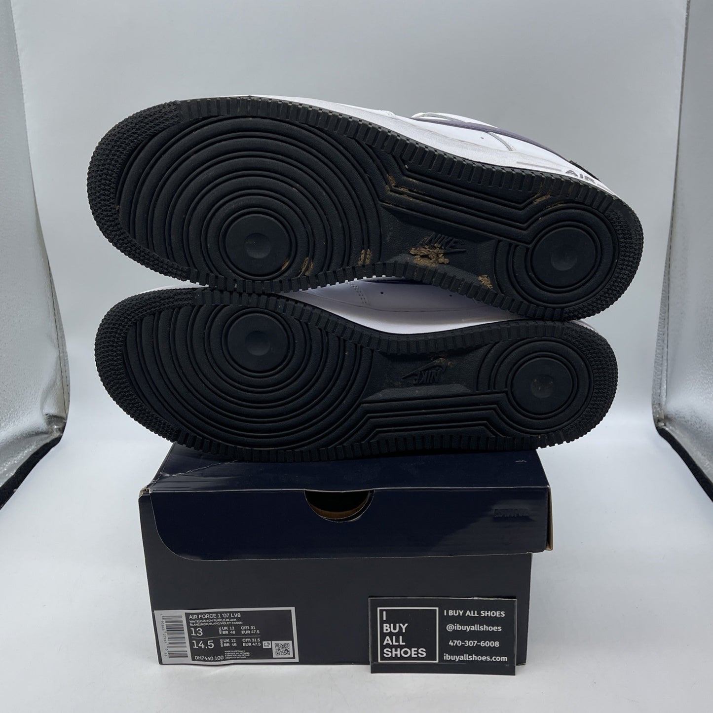 Size 13 - Nike Air Force 1 '07 LV8 Hoops - White Canyon Purple (DH7440-100)