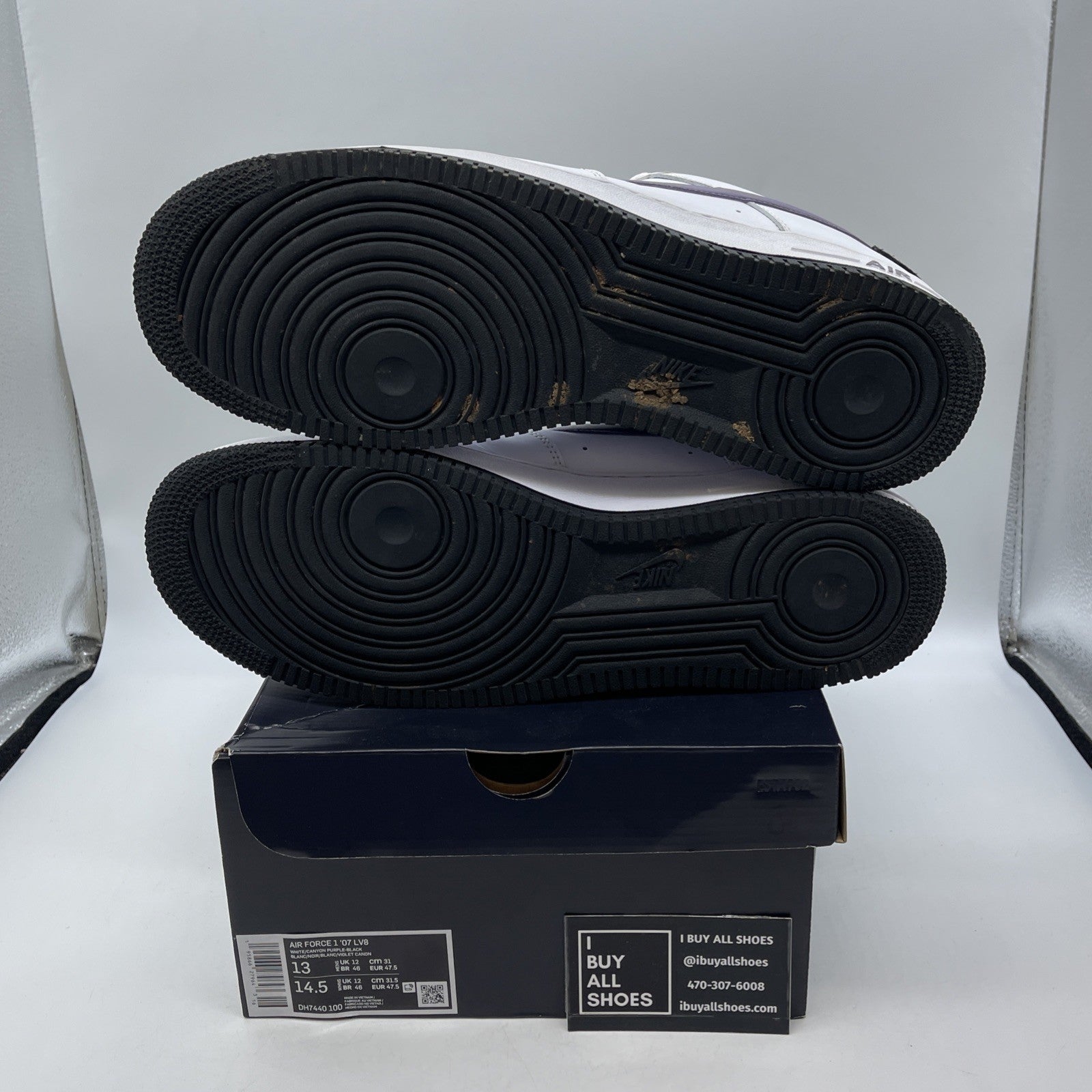 Size 13 - Nike Air Force 1 '07 LV8 Hoops - White Canyon Purple (DH7440-100)