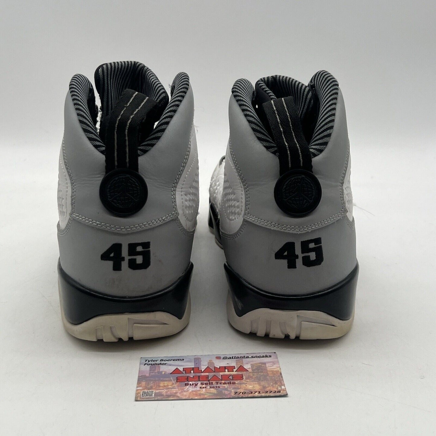 Size 13 - Air Jordan 9 Retro Barons Grey White Black Suede (302370-106)