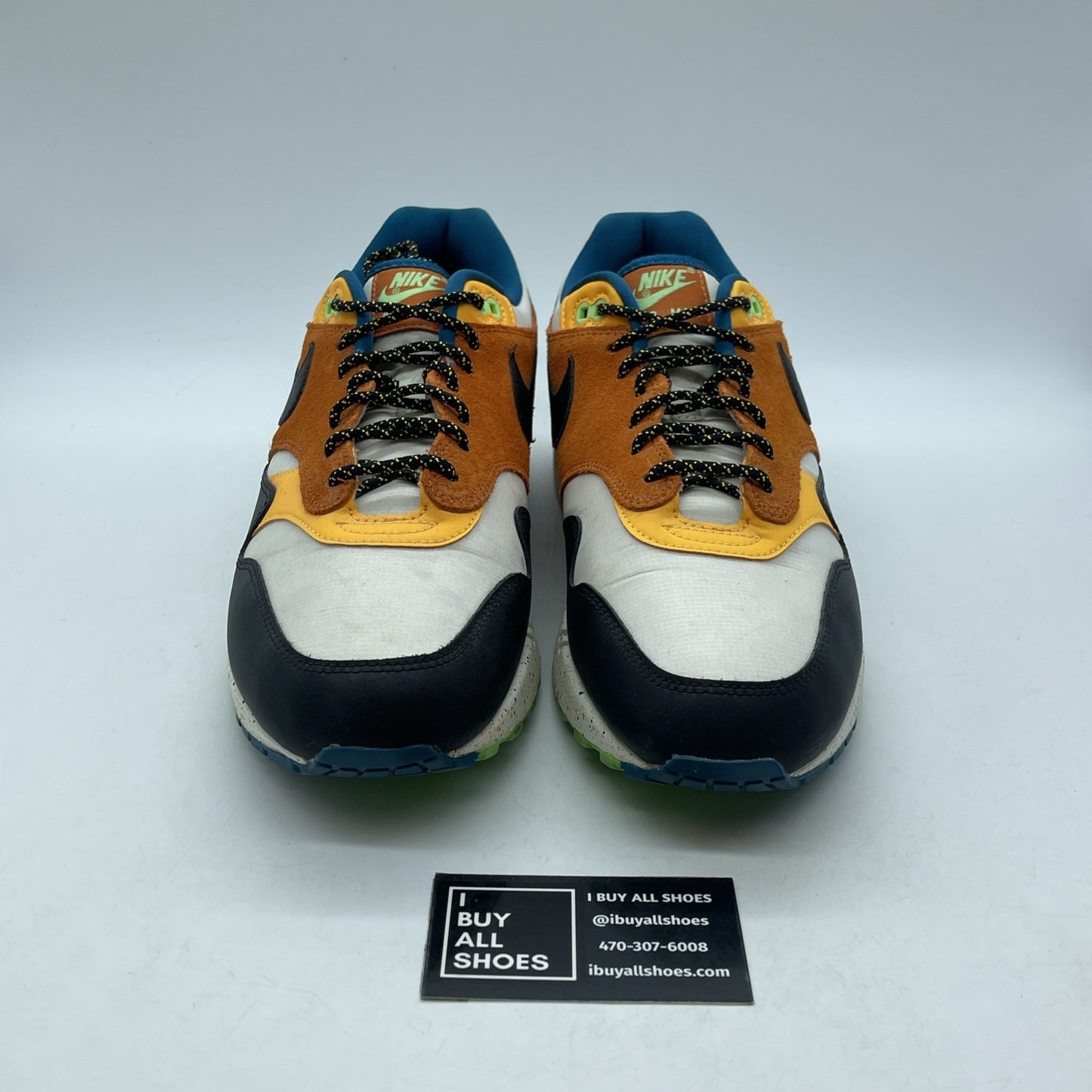 Size 11.5 - Nike Air Max 1 Multi Mix Black White Blue Suede (CZ8140-001)