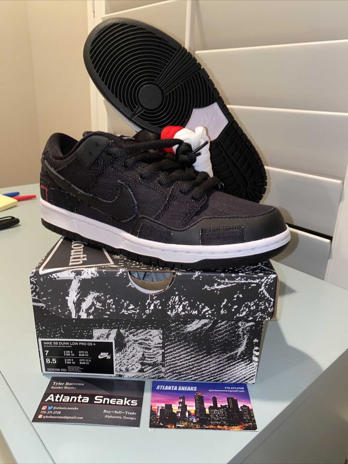 Size 7 - Nike Dunk Low SB x Wasted Youth Black Special Box Mens