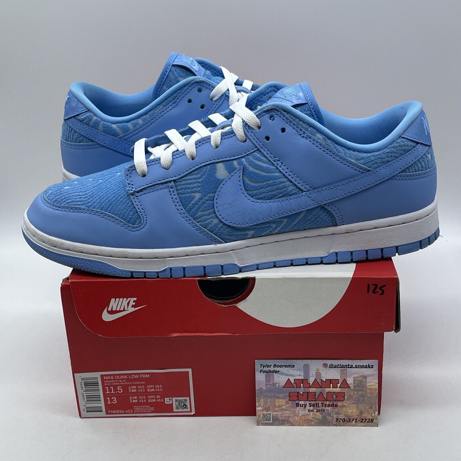 Size 11.5 - Nike Dunk Premium Low Topography - University Blue (FN6834-412)