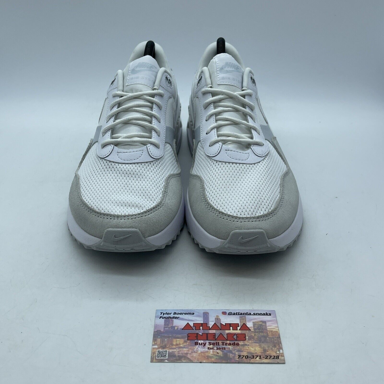 Size 9 - Nike Air Max SYSTM White Pure Platinum  Grey Suede Leather (DM9537)