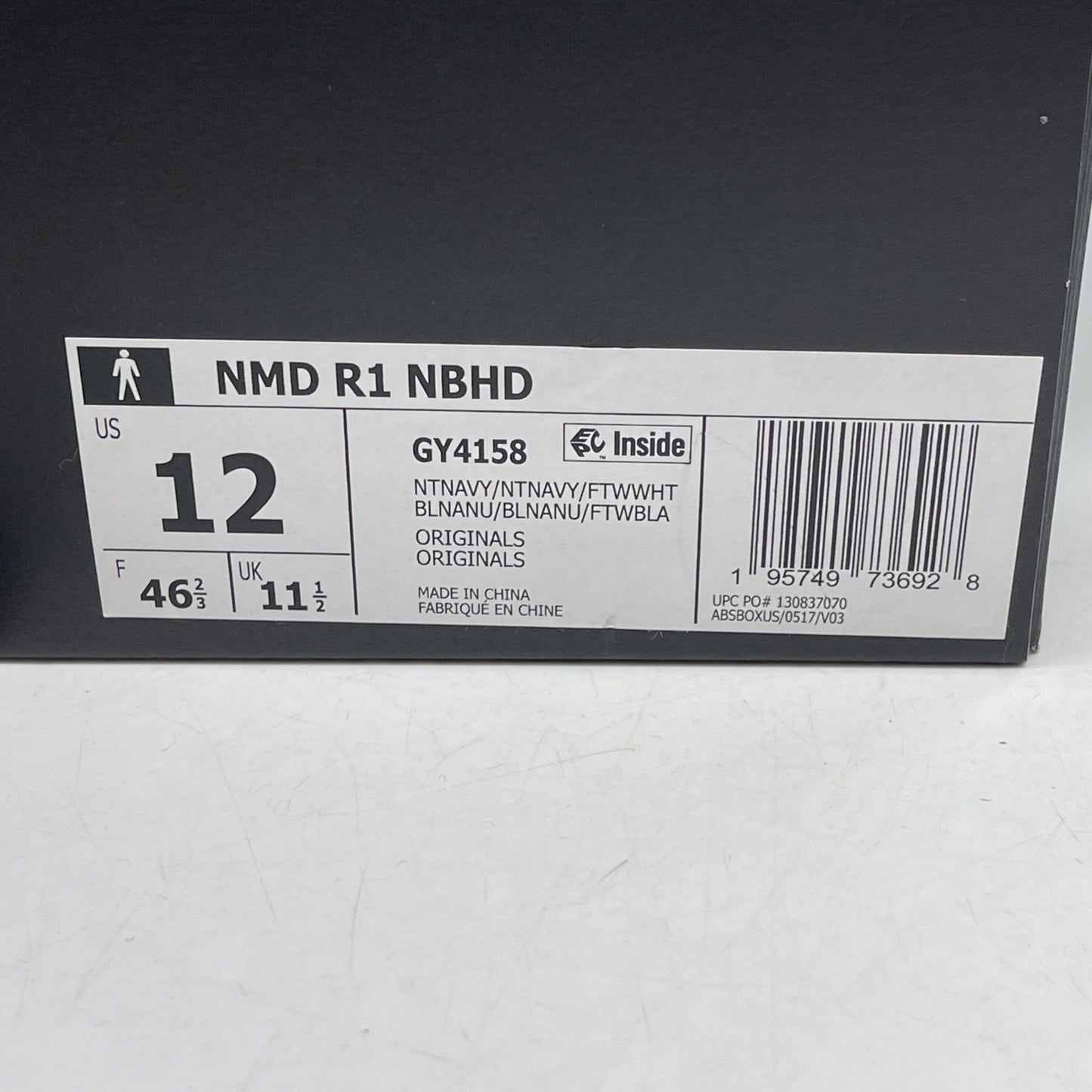Size 12 - adidas Neighborhood x NMD_R1 Navy Paisley Bandana Suede (GY4158)