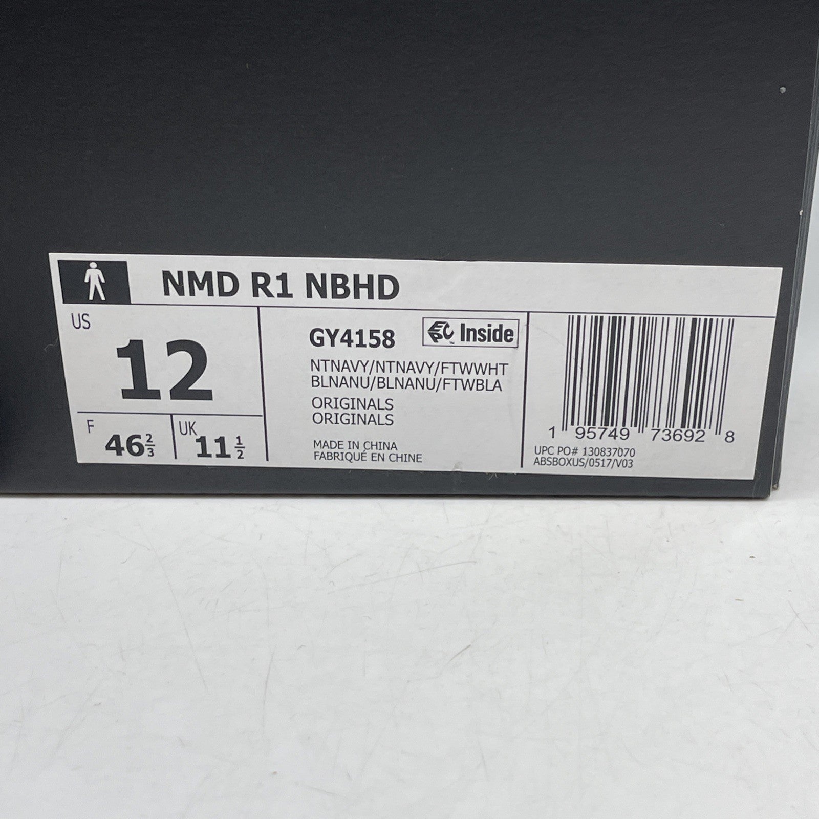 Size 12 - adidas Neighborhood x NMD_R1 Navy Paisley Bandana Suede (GY4158)