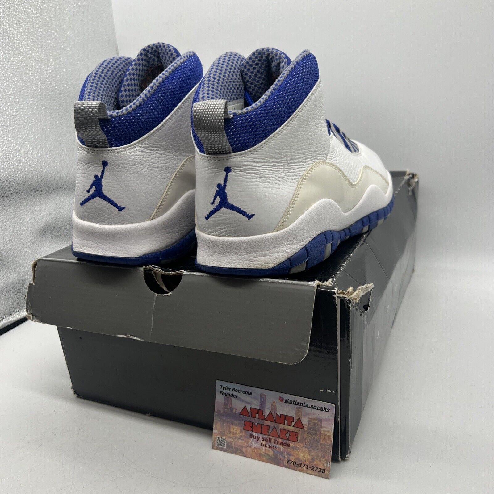 Size 11.5 - Air Jordan 10 Retro TXT Old Royal White Blue Grey Leather 487214 107