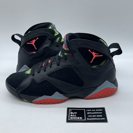 Size 9.5 - Air Jordan 7 Retro 30th Barcelona Nights Black Suede (705350-007)
