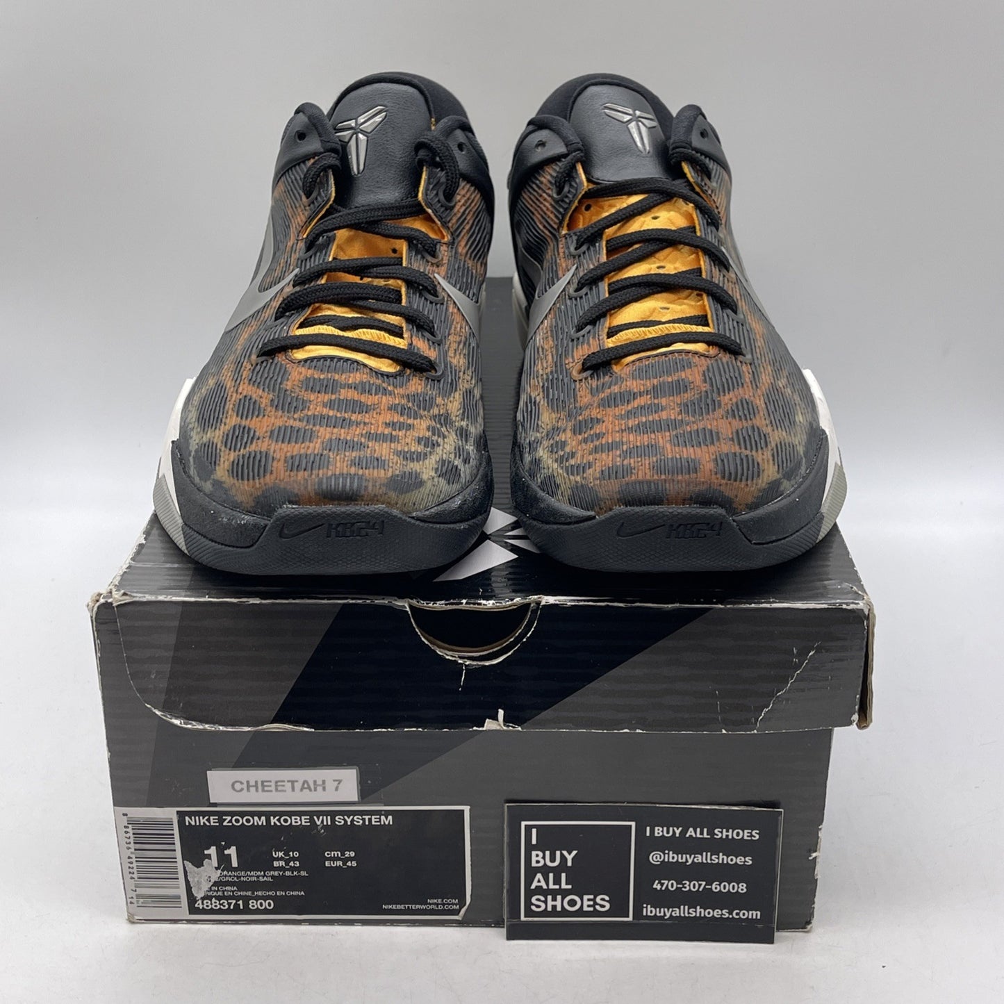 Size 11 - Nike Zoom Kobe 7 System Cheetah (488371-800)