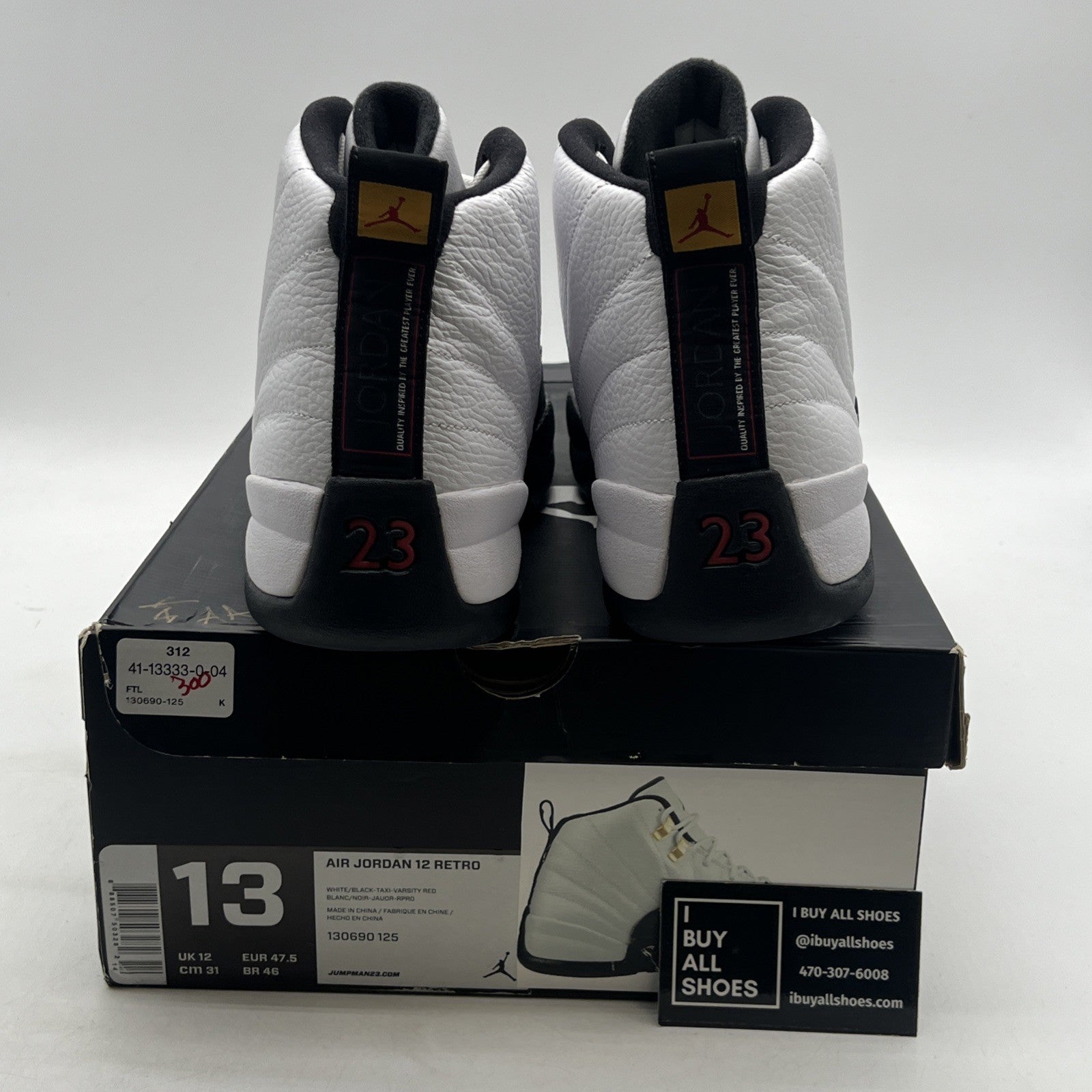 Size 13 - Air Jordan 12 Retro taxi release 2013 (130690-125)
