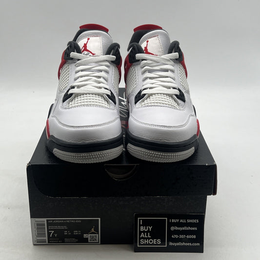 Size 7Y - Air Jordan 4 Retro Mid Red Cement (408452-161)