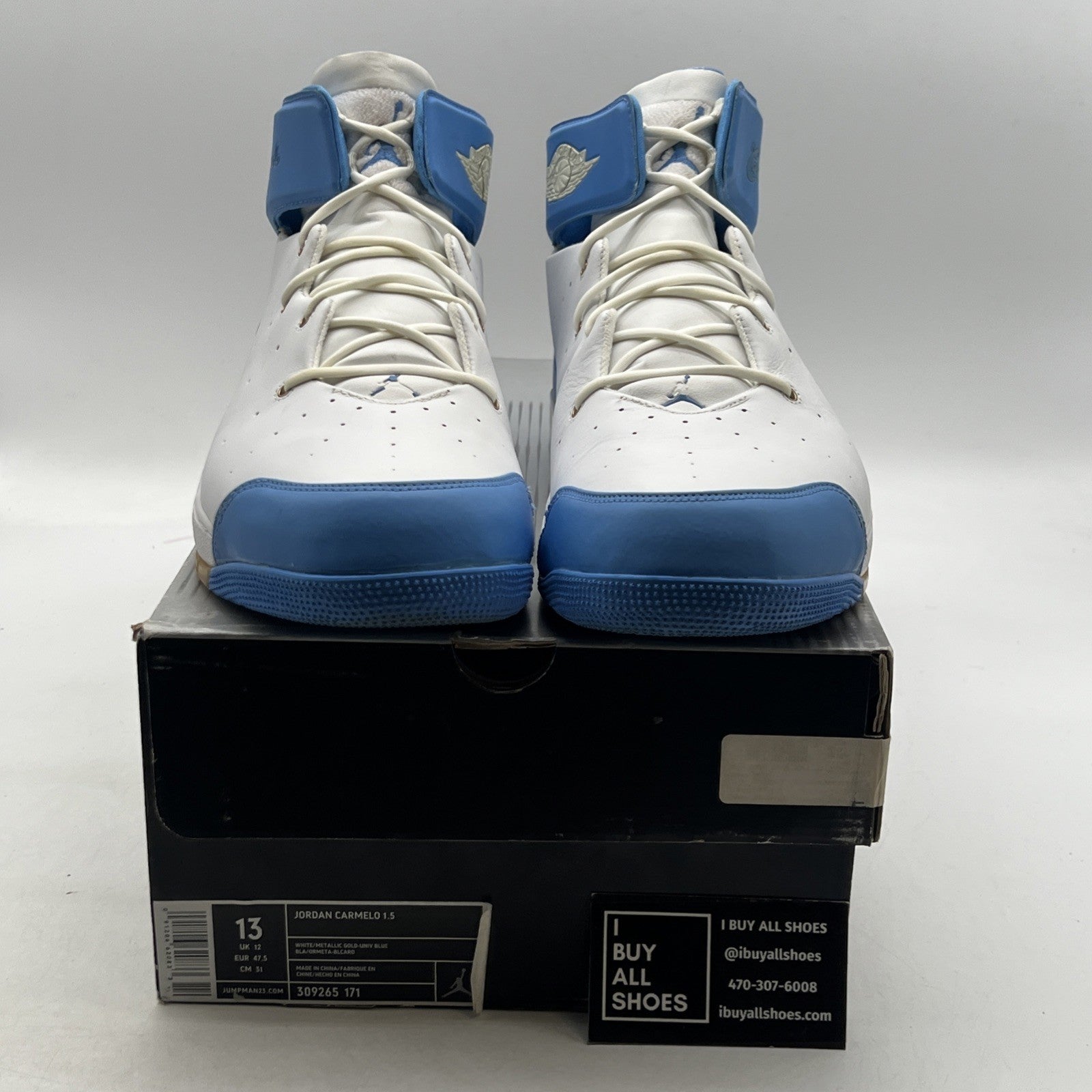 Size 13 - Air Jordan Carmelo 1.5 White (309265-171)