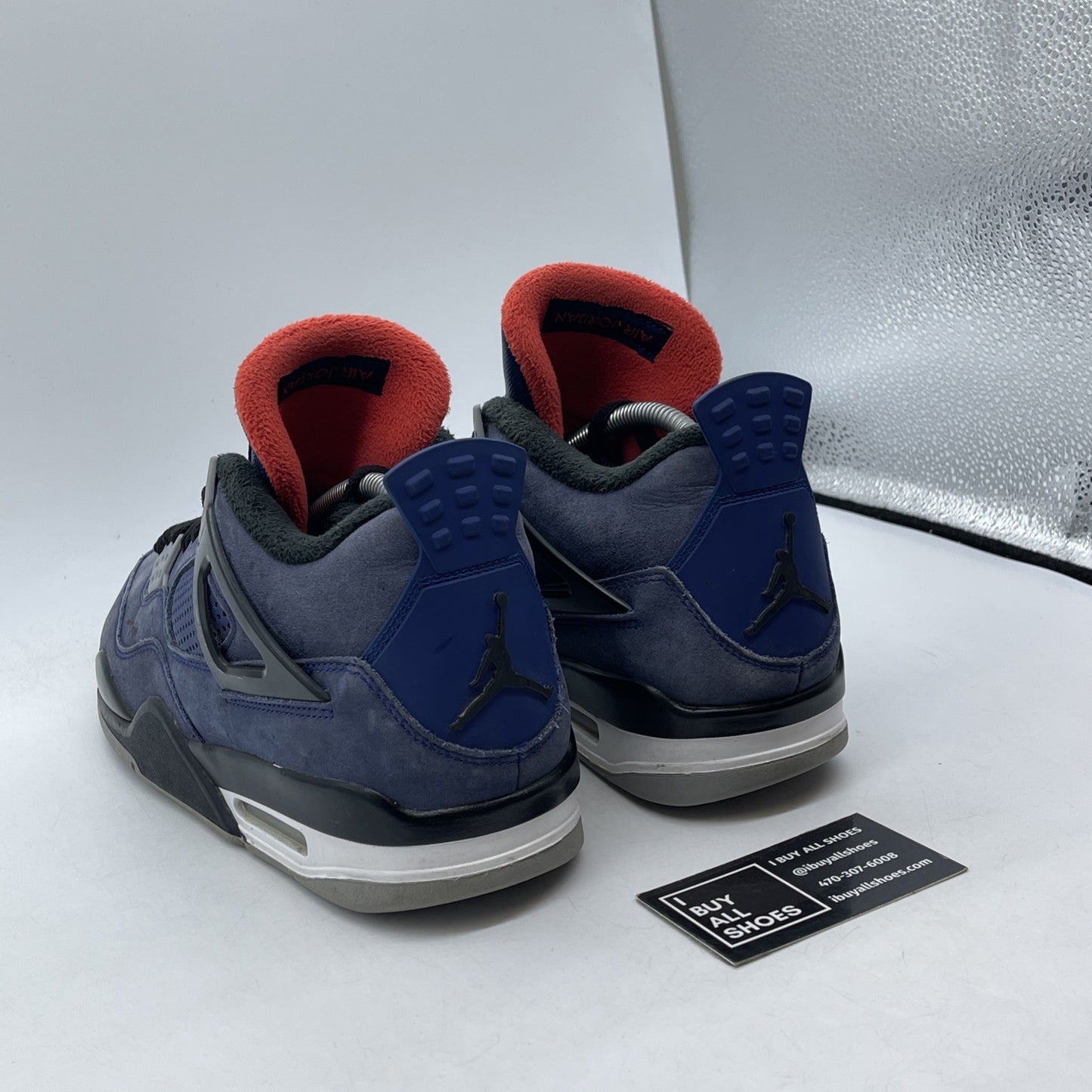 Size 10.5 - Jordan 4 Winter Loyal Blue 2019 Black Suede (CQ9597-401)
