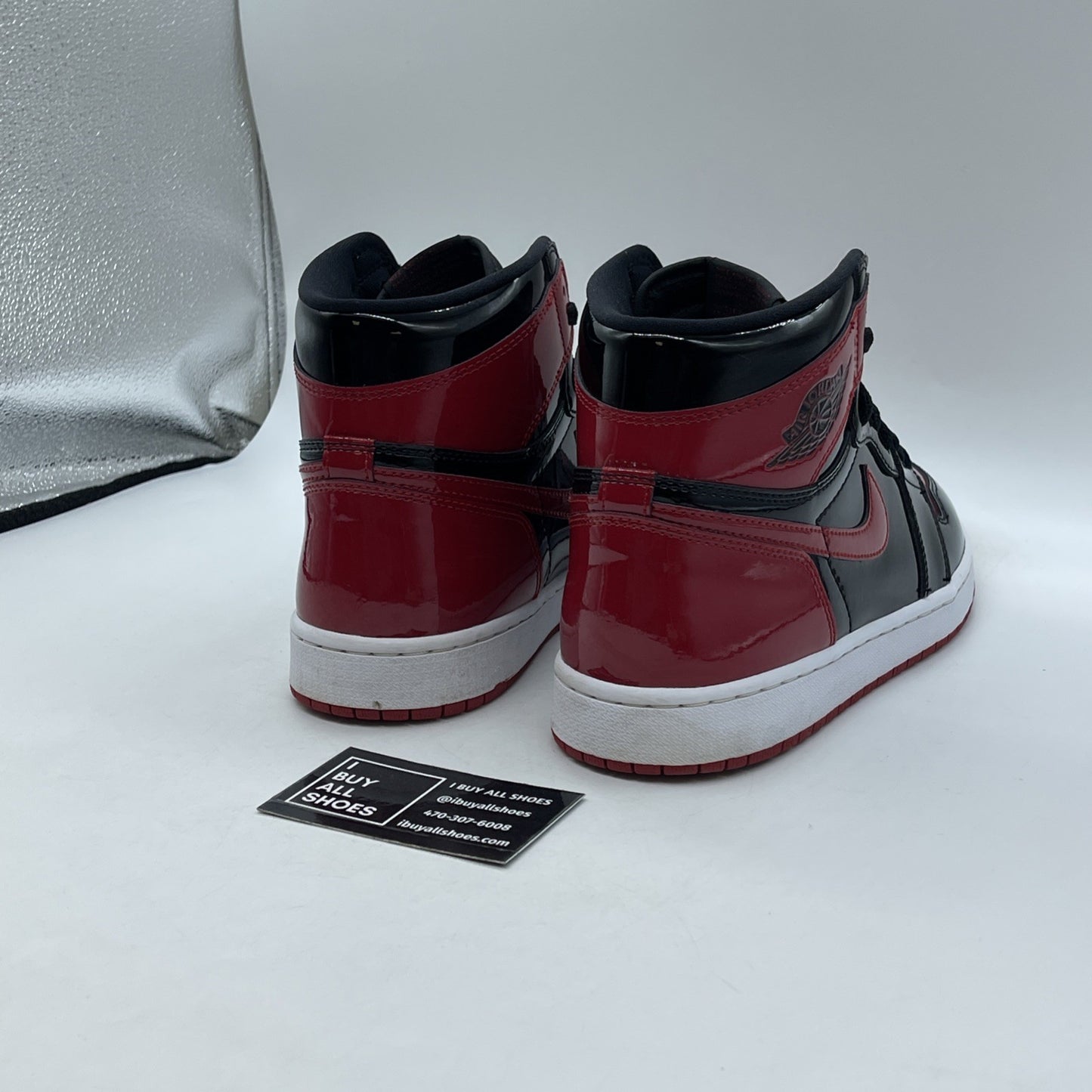 Size 8.5 - Jordan 1 Retro OG High Patent Bred Red Black (555088-063)