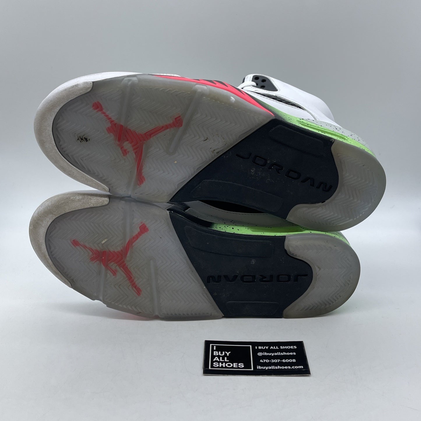 Size 12 - Air Jordan 5 Retro Pro Stars White Green Leather (136027-115)
