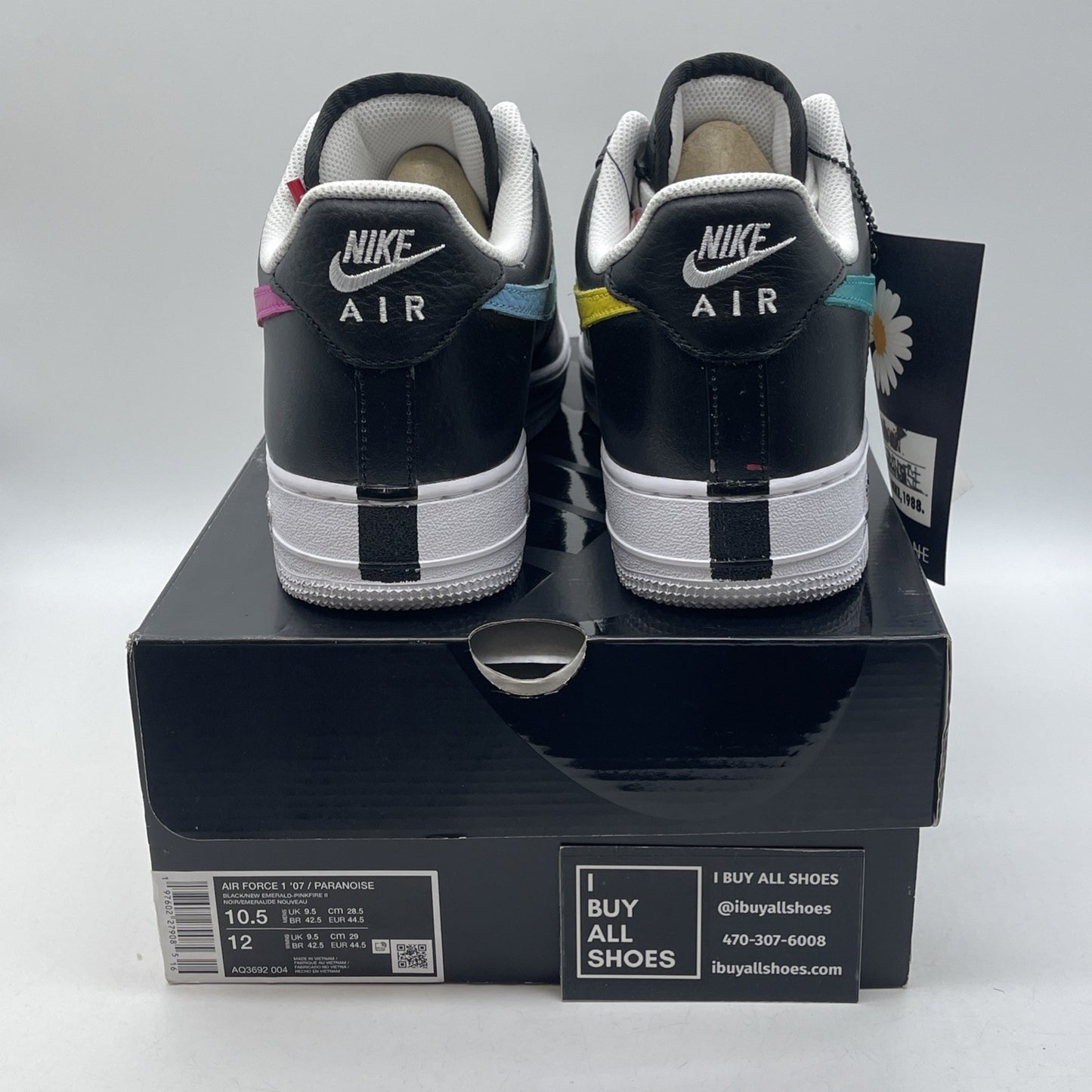 Size 10.5 - Nike G-Dragon x Air Force 1 '07 Para-Noise 3.0 Black (AQ3692-004)